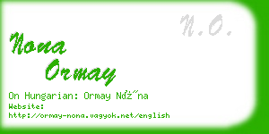 nona ormay business card